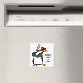 Baseball-Pinguin, Baseball-Liebhaber hier Magnet (In Situ (Geschirrspüler))