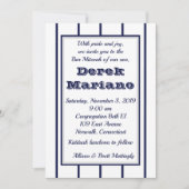 Baseball Pinstreifen Einladung (Vorderseite)