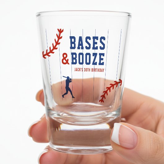 Baseball Pinstripe Sport Geburtstagsfeier Schnapsglas