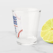 Baseball Pinstripe Sports Birthday Party Schnapsglas (Rechts)