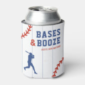 Baseball Pinstripe Sports Geburtstagsfeier Dosenkühler (Kanne Vorderseite)