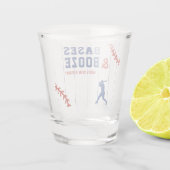 Baseball Pinstripe Sports Geburtstagsfeier Schnapsglas (Rückseite)