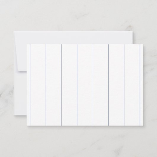 Baseball Pinstripe Wedding RSVP (Rückseite)