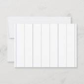 Baseball Pinstripe Wedding RSVP Karte (Rückseite)