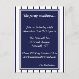 Baseball Pinstripes-Abschlusskarte Begleitkarte