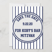 Baseball Pinstripes groß magnetisch Save the Date Magneteinladung (Vorderseite)