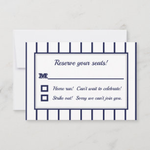 Baseball Pinstripes RSVP-Karte RSVP Karte