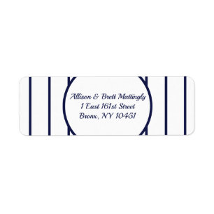 Baseball Pinstripes-Rücksendeadresse