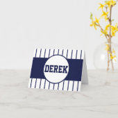 Baseball Pinstripes Vielen Dank, dass Sie eine Kar Karte (Gelbe Blume)