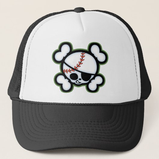 Baseball-Pirat - Kinder Truckerkappe (Vorderseite)