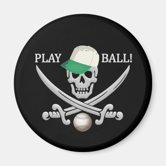 Baseball Pirate-Magnet Magnet (Vorne)