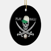 Baseball Pirate-Ornament Keramikornament (Rechts)