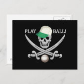 Baseball Pirate Postkarte (Vorne/Hinten)