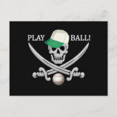 Baseball Pirate Postkarte (Vorderseite)