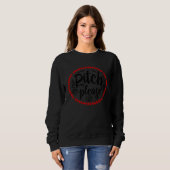 Baseball Pitch Bitte Pitches Baseball-Spiel Sweatshirt (Vorne ganz)