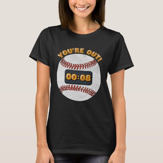Baseball Pitch Clock 15 Seconds Rule Batter Box Do T-Shirt (Vorderseite)