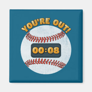 Baseball Pitch Uhr 15 Sekunden Design Magnet