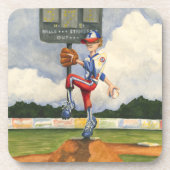 Baseball Pitcher auf dem Berg von Jay Throckmorton Getränkeuntersetzer (Vorderseite)