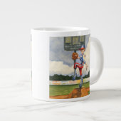 Baseball Pitcher auf dem Berg von Jay Throckmorton Jumbo-Tasse (Vorderseite Rechts)