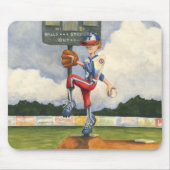 Baseball Pitcher auf dem Berg von Jay Throckmorton Mousepad (Vorne)