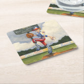 Baseball Pitcher auf dem Berg von Jay Throckmorton Rechteckiger Pappuntersetzer (angewinkelt)