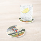 Baseball Pitcher auf dem Berg von Jay Throckmorton Sandstein Untersetzer (Seite)