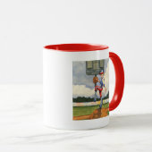 Baseball Pitcher auf dem Berg von Jay Throckmorton Tasse (VorderseiteRechts)