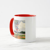 Baseball Pitcher auf dem Berg von Jay Throckmorton Tasse (Vorderseite Links)