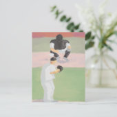 Baseball Pitcher & Catcher, Postkarte (Stehend Vorderseite)