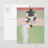 Baseball Pitcher & Catcher, Postkarte (Vorne/Hinten)