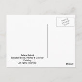 Baseball Pitcher & Catcher, Postkarte (Rückseite)