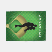 Baseball Pitcher Design Fleece Blanket (Vorderseite (Horizontal))