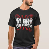 Baseball Pitcher Funny Brother Sister T-Shirt (Vorderseite)