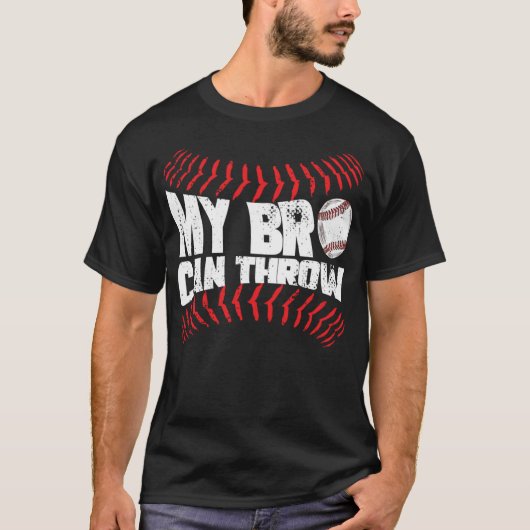 Baseball Pitcher Funny Brother Sister T-Shirt (Vorderseite)