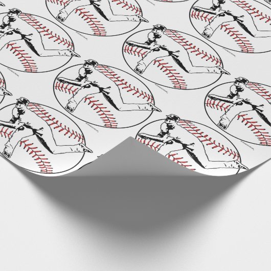 Baseball Pitcher Geschenkpapier (Ecke)