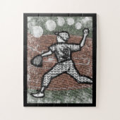 Baseball Pitcher Jigsaw Puzzle Little League Boy (Vertikal)