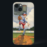 Baseball Pitcher on Mound by Jay Throckmorton Case-Mate iPhone Hülle<br><div class="desc">Is it a curveball or a slider? Whatever it is it is coming right at you in this amazing piece by Jay Throckmorton. A baseball pitcher commands the mound, winding up to deliver a throw to the plate. Give this as a gift or hang it on your wall and enjoy...</div>