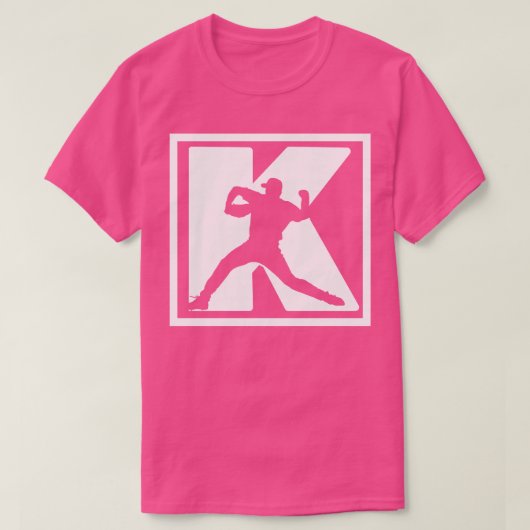 Baseball Pitcher Pitching K Baseballspass abbreche T-Shirt (Design vorne)
