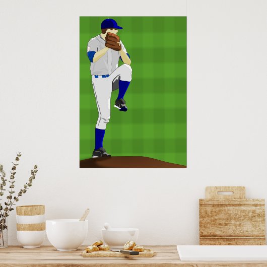 Baseball Pitcher Poster (Küche)