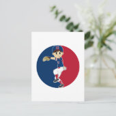 Baseball-Pitcher-Postkarte Postkarte (Stehend Vorderseite)