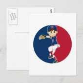 Baseball-Pitcher-Postkarte Postkarte (Vorne/Hinten)