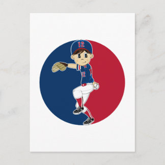 Baseball-Pitcher-Postkarte Postkarte