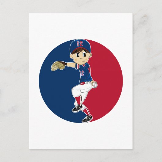 Baseball-Pitcher-Postkarte Postkarte (Vorderseite)