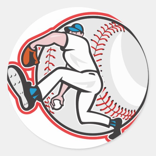 Baseball Pitcher Stickers (Vorderseite)