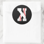 Baseball Pitcher Strikeout K Runder Aufkleber (Tasche)