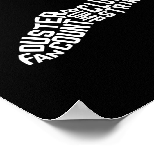 Baseball Pitcher Typografy Art Poster (Ecke)