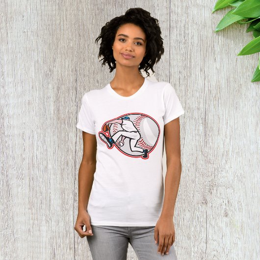 Baseball Pitcher Womens T - Shirt