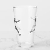 Baseball Pitcher Word Art Typografie Glas (Links)