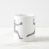 Baseball Pitcher Word Art Typografie Kaffeetasse (Mittel)