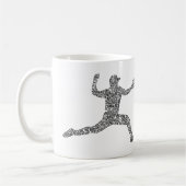 Baseball Pitcher Word Art Typografie Kaffeetasse (Links)